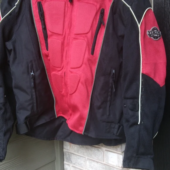 VIKING CYCLE WARLOCK ARMORED MESH JACKET AND CAN MOTORCYCLE HELMET